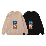 画像6: NASA Cap Bear Crew-Neck Sweater Knitwear ユニセックス 男女兼用 NASAナサキャップベア クルーネックセーターニット (6)