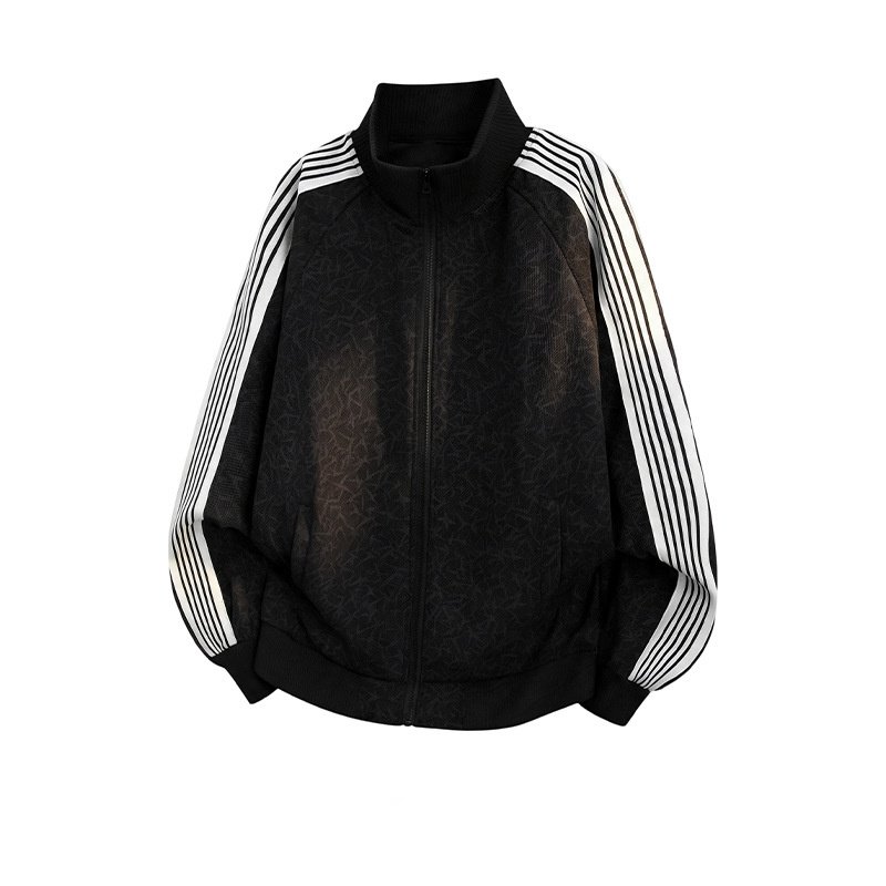 画像2: Star Monogram Zip-Up Stand-Collar Jacket ユニセックス 男女兼用 スターモノグラムジップアップスタンドカラージャケット (2)