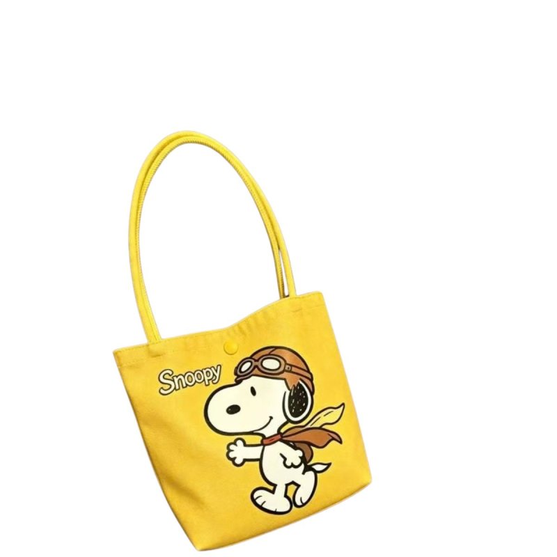 画像2: Snoopy Yellow Tote Bag (3 Designs)　スヌーピー3デザインイエロートートエコバッグ (2)