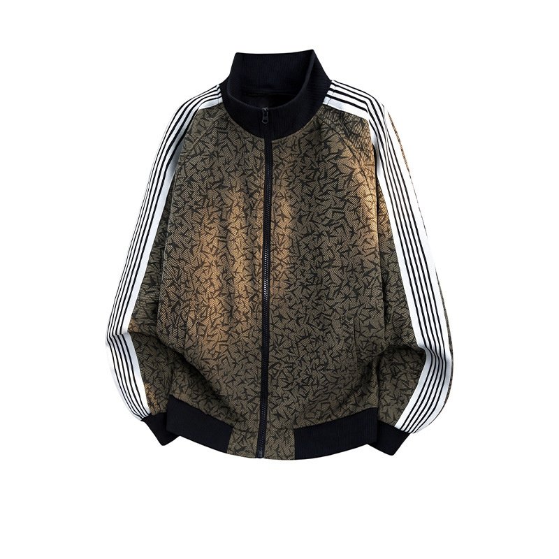 画像1: Star Monogram Zip-Up Stand-Collar Jacket ユニセックス 男女兼用 スターモノグラムジップアップスタンドカラージャケット (1)