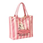 画像2: Pink Stripe & Snoopy Chunky-Sole Tote Eco-Bag　ピンクストライプ×スヌーピー＆チャンキーソールトートエコバッグ (2)
