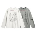 画像1: Unisex Old Mickey Mouse Vintage-Style Layered T-Shirt  ユニセックス 男女兼用オールドミッキーマウス ヴィンテージスタイル重ね着Tシャツ (1)
