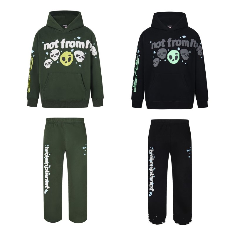 画像1: Broken Planet Sweat Hoodie & Pants Matching Set Set up   ユニセックス 男女兼用ブロークンプラネット スウェットフーディ＆パンツ セットアップ (1)