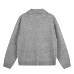 画像3: Knit Cardigan with Portrait Appliqué and Collar knit  ユニセックス 男女兼用 ポートレートアップリケ襟付きカーディガンニットセーター (3)