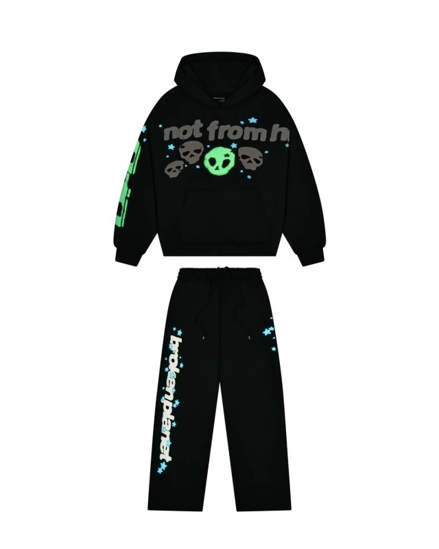 画像4: Broken Planet Sweat Hoodie & Pants Matching Set Set up   ユニセックス 男女兼用ブロークンプラネット スウェットフーディ＆パンツ セットアップ (4)