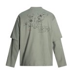 画像4: Unisex Old Mickey Mouse Vintage-Style Layered T-Shirt  ユニセックス 男女兼用オールドミッキーマウス ヴィンテージスタイル重ね着Tシャツ (4)