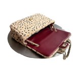 画像3: Polka-dot fur tote/shoulder bag with chain handle ポルカドットファーチェーンハンドルトートショルダーバッグ (3)