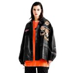 画像3: Mod wave movement Bear Emblem Leather Jumper jacket baseball uniform jacket blouson ユニセックス 男女兼用 MWM 木村井泓 ベアエンブレム 刺繍 レザー スタジアムジャンパー スタジャン ブルゾン ジャケット (3)