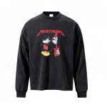 画像1: Unisex Saint Saint Mvintage Punk Mickey Mouse Band Long-Sleeve T-Shirt  ユニセックス 男女兼用パンクミッキーマウスバンドヴィンテージスタイル長袖Tシャツ (1)