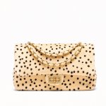 画像2: Polka-dot fur tote/shoulder bag with chain handle ポルカドットファーチェーンハンドルトートショルダーバッグ (2)
