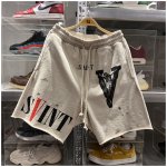 画像2: Unisex V & Jesus Paint Sweat Shorts pants ユニセックス 男女兼用 V & ジーザスペイントプリントスウェットハーフパンツ (2)
