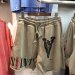 画像4: Unisex V & Jesus Paint Sweat Shorts pants ユニセックス 男女兼用 V & ジーザスペイントプリントスウェットハーフパンツ (4)