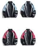画像5: Leather Stand-Collar Zip-Up Motorcycle Jacket　ユニセックス男女兼用レザースタンドカラージップアップモーターサイクルジャケット (5)