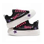 画像5: UnisexThe Simpsons x Bart Simpson x Star Graffiti Platform Lace-Up Sneakersユニセックス 男女兼用 ザ・シンプソンズ×バートシンプソン×スター星落書き 厚底プラットフォームレースアップスニーカー (5)
