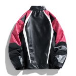 画像4: Leather Stand-Collar Zip-Up Motorcycle Jacket　ユニセックス男女兼用レザースタンドカラージップアップモーターサイクルジャケット (4)