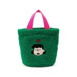 画像3: Snoopy fur bag tote Bag lejunev スヌーピー ファー モコモコ トートバッグ (3)