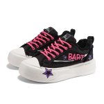 画像4: UnisexThe Simpsons x Bart Simpson x Star Graffiti Platform Lace-Up Sneakersユニセックス 男女兼用 ザ・シンプソンズ×バートシンプソン×スター星落書き 厚底プラットフォームレースアップスニーカー (4)