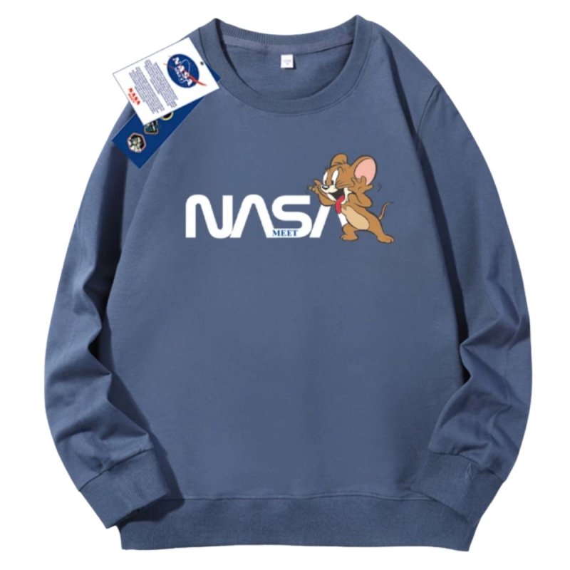 画像5: Unisex Tom and Jerry Jerry x Nasa print Sweat shirts ユニセックス 男女兼用トムとジェリージェリー×ナサ プリント スウェット トレーナー (5)
