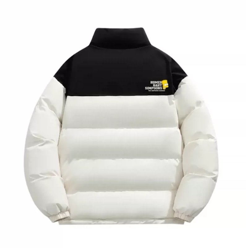 画像3: Bart Simpson Accent Down Jacket/Coat　ユニセックス男女兼用バートシンプソンジップアップダウンジャケットコート (3)