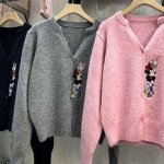 画像6: Mickey Mouse & Minnie mouse Color Cardigan Sweater ミッキーマウス ＆ ミニーマウス スキッパー カーディガン  ニットセーター (6)