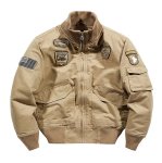 画像3: Stand-Collar Emblem Bomber Jacket MA-1 Varsity Jacket　ユニセックス男女兼用スタンドカラーエンブレムボンバージャケット MA-1スタジアムジャケット (3)