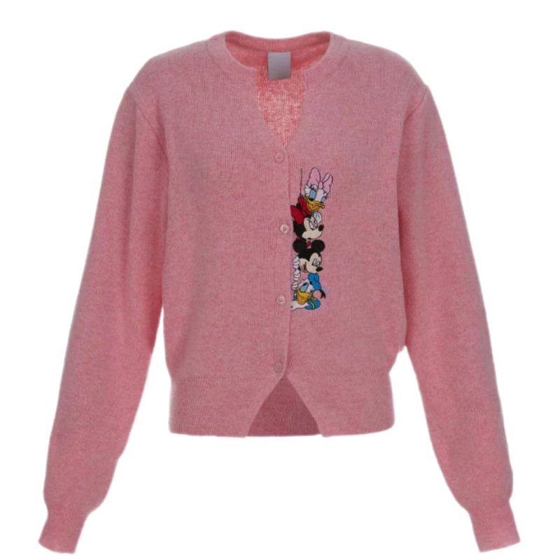 画像2: Mickey Mouse & Minnie mouse Color Cardigan Sweater ミッキーマウス ＆ ミニーマウス スキッパー カーディガン  ニットセーター (2)