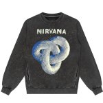 画像1: Unisex Nirvana Möbius Strip Sweatshirt 男女兼用ユニセックスニルヴァーナメビウスプリントヴィンテージスタイルスウェット (1)
