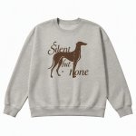 画像1: Unisex fan dog print crew-neck sweatshirt　男女兼用ユニセックスファンドッグプリントスウェットトレーナー (1)