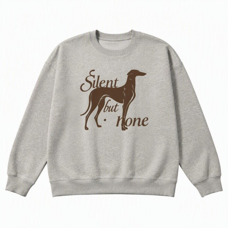 画像1: Unisex fan dog print crew-neck sweatshirt　男女兼用ユニセックスファンドッグプリントスウェットトレーナー (1)