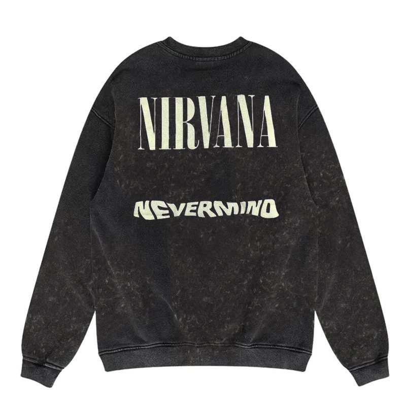 画像3: Unisex Nirvana Möbius Strip Sweatshirt 男女兼用ユニセックスニルヴァーナメビウスプリントヴィンテージスタイルスウェット (3)