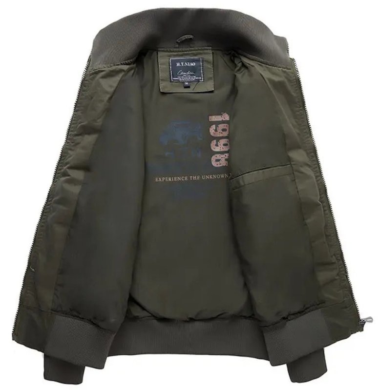 画像5: Stand-Collar Emblem Bomber Jacket MA-1 Varsity Jacket　ユニセックス男女兼用スタンドカラーエンブレムボンバージャケット MA-1スタジアムジャケット (5)