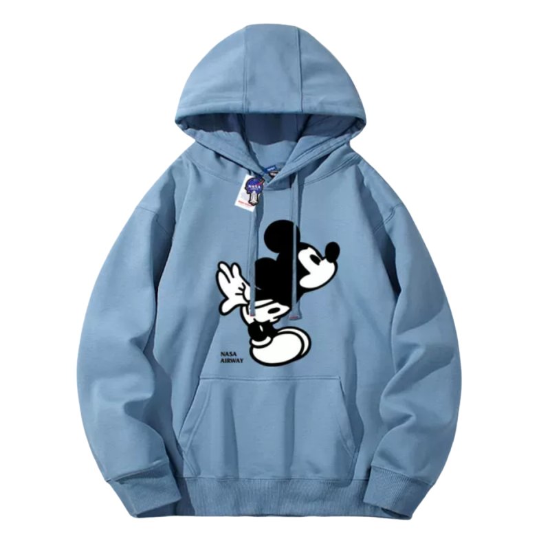 画像1: Mickey Mouse x NASA logo Sweat Hoodie ユニセックス男女兼用 ミッキーマウス ミッキー × ナサ プリントスウェット パーカートレーナー (1)