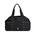 画像1: Polka-dot canvas tote shoulder bag　ドット水玉キャンバストートショルダーバック　ママバック (1)