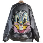 画像3: Bugs Bunny Remake Denim Zip Up Jacket baseball uniform jacket blouson ユニセックス 男女兼用 バックスバニー リメイク デニム & スウェット ジップアップジャケット スタジアムジャンパー スタジャン ブルゾン (3)
