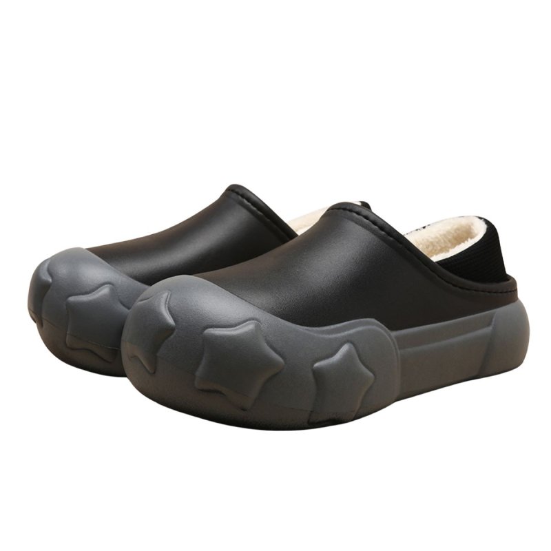 画像4: Unisex Lightweight EVA platform fleece-lined clogs/sandals/slippers  男女兼用 ユニセックスEVA軽量厚底フリースがついたクロックシューズサンダルスリッパ (4)