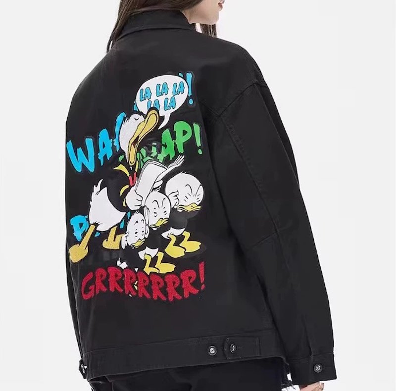 画像3: Donald Duck Family Denim Jacket　ユニセックス男女兼用ドナルドダックファミリーデニムジャケットGジャン (3)