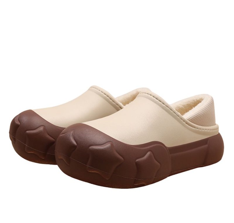 画像3: Unisex Lightweight EVA platform fleece-lined clogs/sandals/slippers  男女兼用 ユニセックスEVA軽量厚底フリースがついたクロックシューズサンダルスリッパ (3)