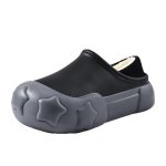 画像1: Unisex Lightweight EVA platform fleece-lined clogs/sandals/slippers  男女兼用 ユニセックスEVA軽量厚底フリースがついたクロックシューズサンダルスリッパ (1)