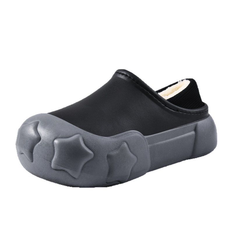 画像1: Unisex Lightweight EVA platform fleece-lined clogs/sandals/slippers  男女兼用 ユニセックスEVA軽量厚底フリースがついたクロックシューズサンダルスリッパ (1)