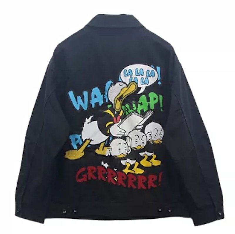 画像1: Donald Duck Family Denim Jacket　ユニセックス男女兼用ドナルドダックファミリーデニムジャケットGジャン (1)