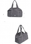 画像4: Polka-dot canvas tote shoulder bag　ドット水玉キャンバストートショルダーバック　ママバック (4)