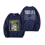 画像4: Unisex Nirvana x Smile long sleeve sweatshirts  男女兼用  ユニセックスニルヴァーナ×スマイルプリント 長袖 スウェットシャツ  トレーナー (4)