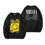 画像1: Unisex Nirvana x Smile long sleeve sweatshirts  男女兼用  ユニセックスニルヴァーナ×スマイルプリント 長袖 スウェットシャツ  トレーナー (1)