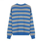 画像4: Lettering Heart Striped Sweater knit  ユニセックス 男女兼用 レターリングハート ボーダーセーターニット (4)