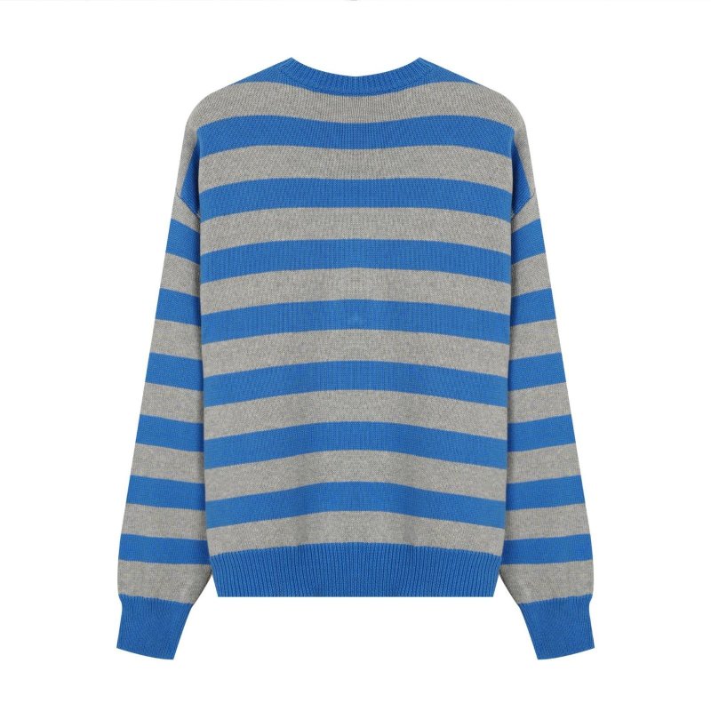 画像4: Lettering Heart Striped Sweater knit  ユニセックス 男女兼用 レターリングハート ボーダーセーターニット (4)