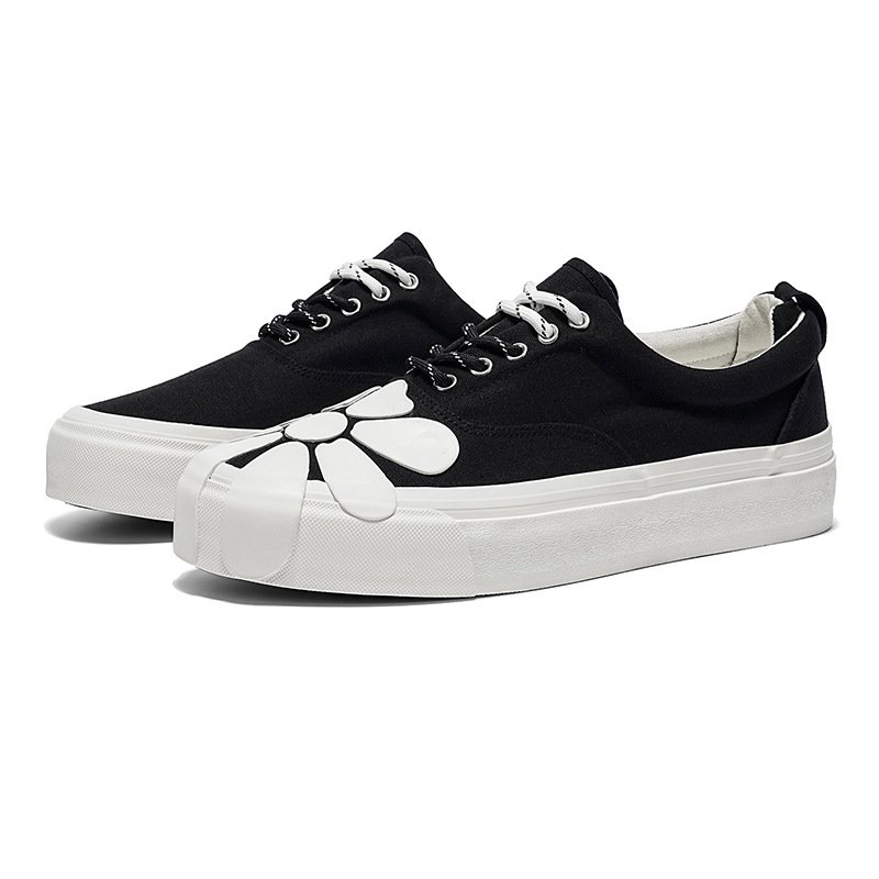 画像1: Unisex Triple-vulcanized floral-print platform lace-up sneakers ユニセックス 男女兼用トリプルバルカナイズド花柄厚底レースアップスニーカー (1)