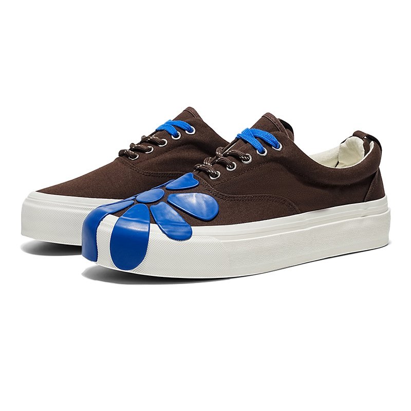 画像2: Unisex Triple-vulcanized floral-print platform lace-up sneakers ユニセックス 男女兼用トリプルバルカナイズド花柄厚底レースアップスニーカー (2)