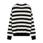 画像3: Lettering Heart Striped Sweater knit  ユニセックス 男女兼用 レターリングハート ボーダーセーターニット (3)