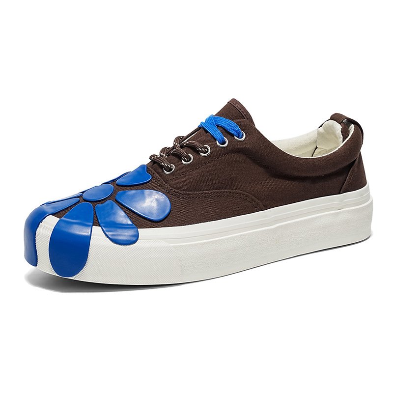 画像5: Unisex Triple-vulcanized floral-print platform lace-up sneakers ユニセックス 男女兼用トリプルバルカナイズド花柄厚底レースアップスニーカー (5)