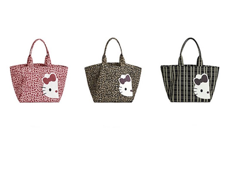 画像4: Leopard & Check x Half-Kitty Large-Capacity Tote/Shoulder Bag　ハーフキティーレオパードラージキャパシティートートショルダーエコバックママバック (4)